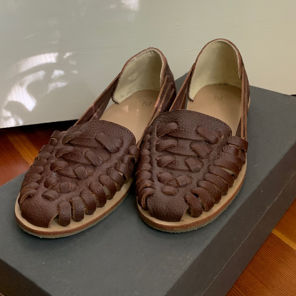 Nisolo Ecuador Huarache Sandal Size 6 in Burnt Sienna